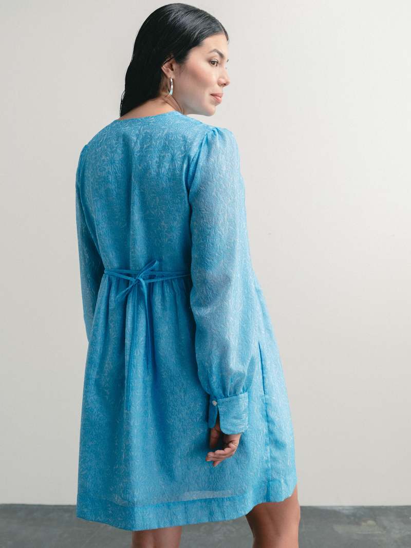 Avenue Dress - Cyan Blue