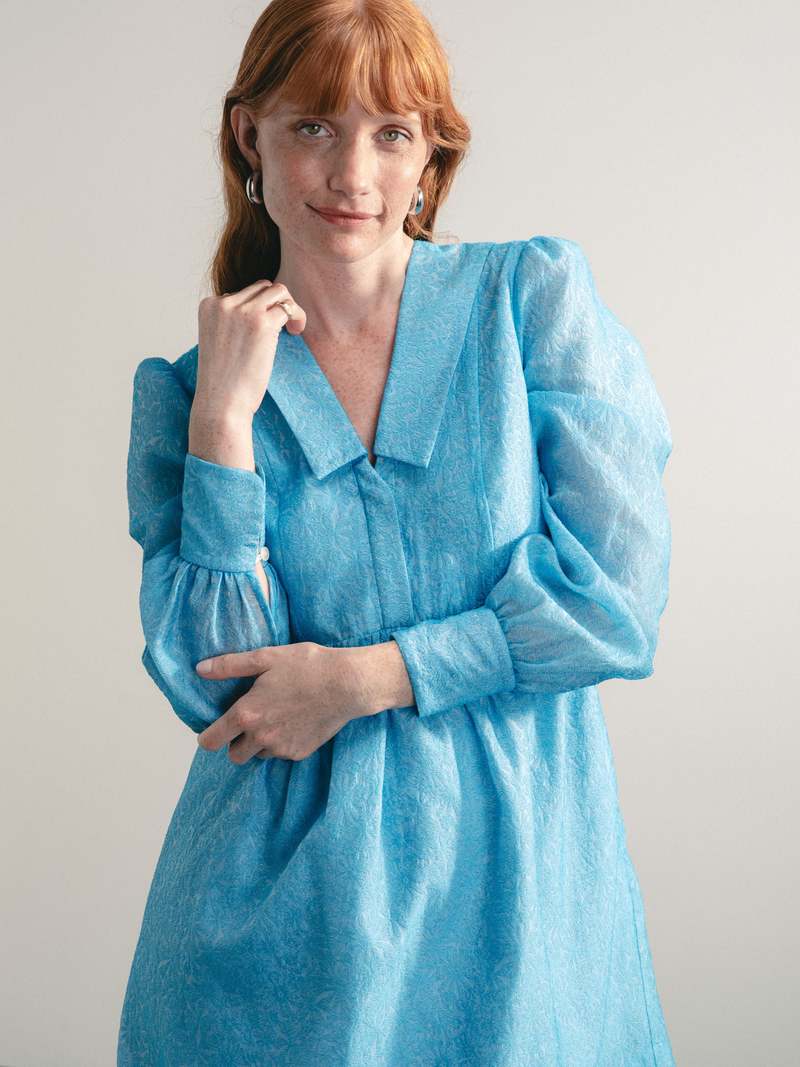 Avenue Dress - Cyan Blue