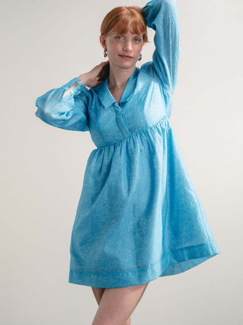Avenue Dress - Cyan Blue