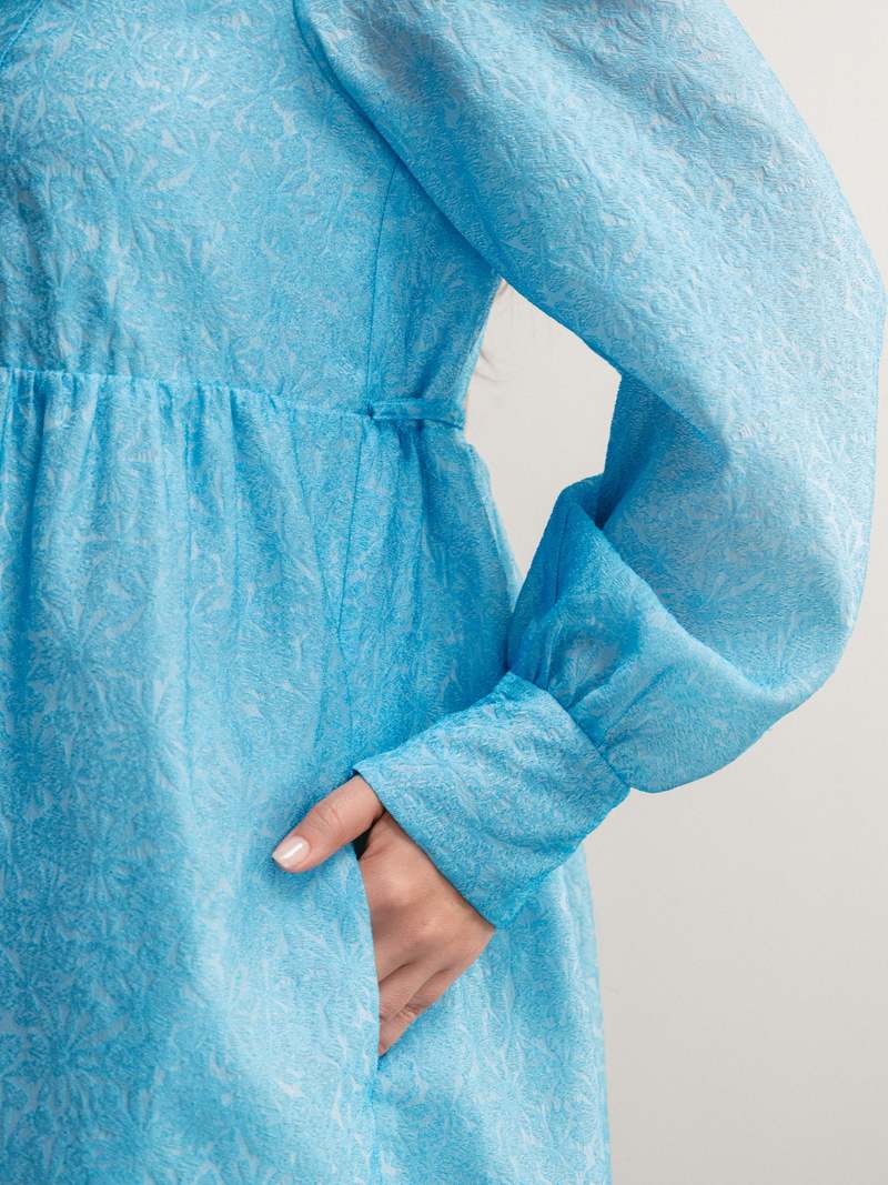 Avenue Dress - Cyan Blue