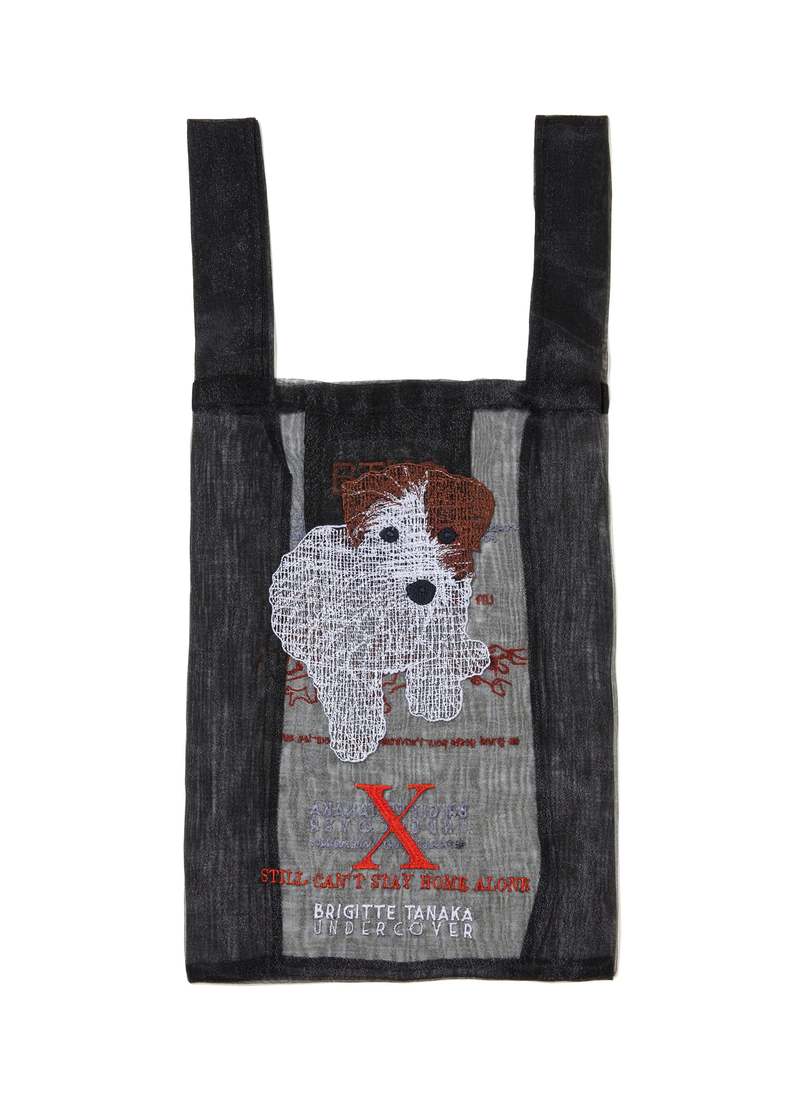 BRIGITTE TANAKA × UNDERCOVER ナイロンバッグ Undercover X Brigitte Tanaka Embroidery Nylon Organza Bag - Black