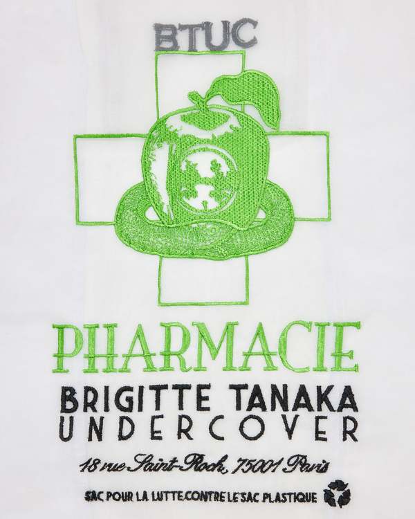 Undercover X Brigitte Tanaka Embroidery Nylon Organza Bag - Whitew