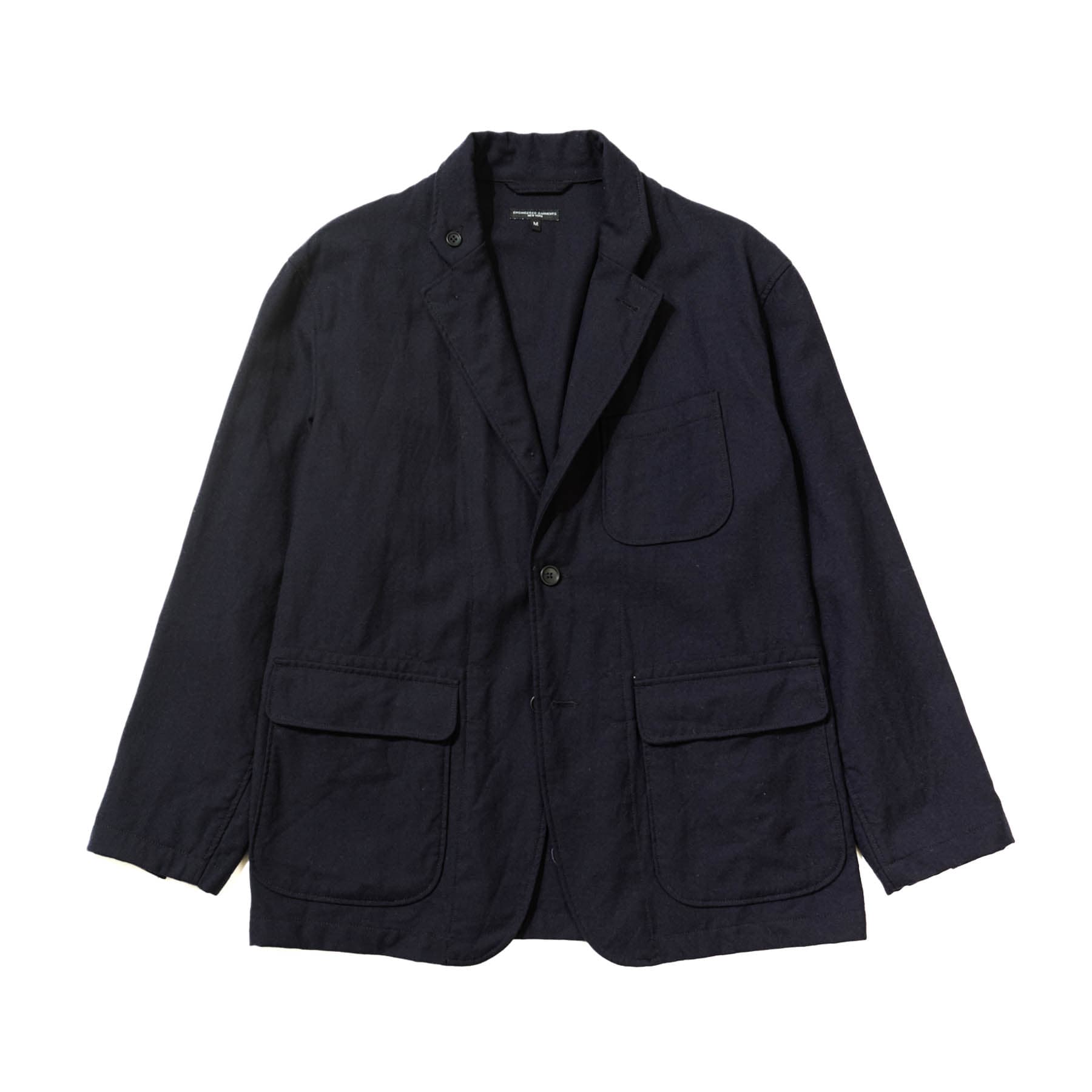 ジャケット・アウター Loiter Jacket Uniform Serge Navy M Engineered Garments Loiter Wool Uniform Serge Jacket - Dark Navy