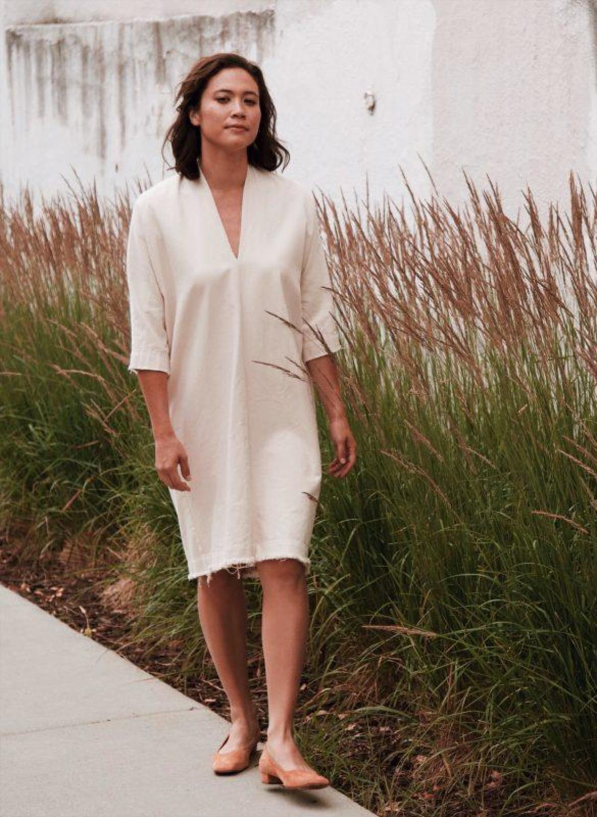 Hackwith Design House Raw Finish Cocoon Dress - Image 1 of 5