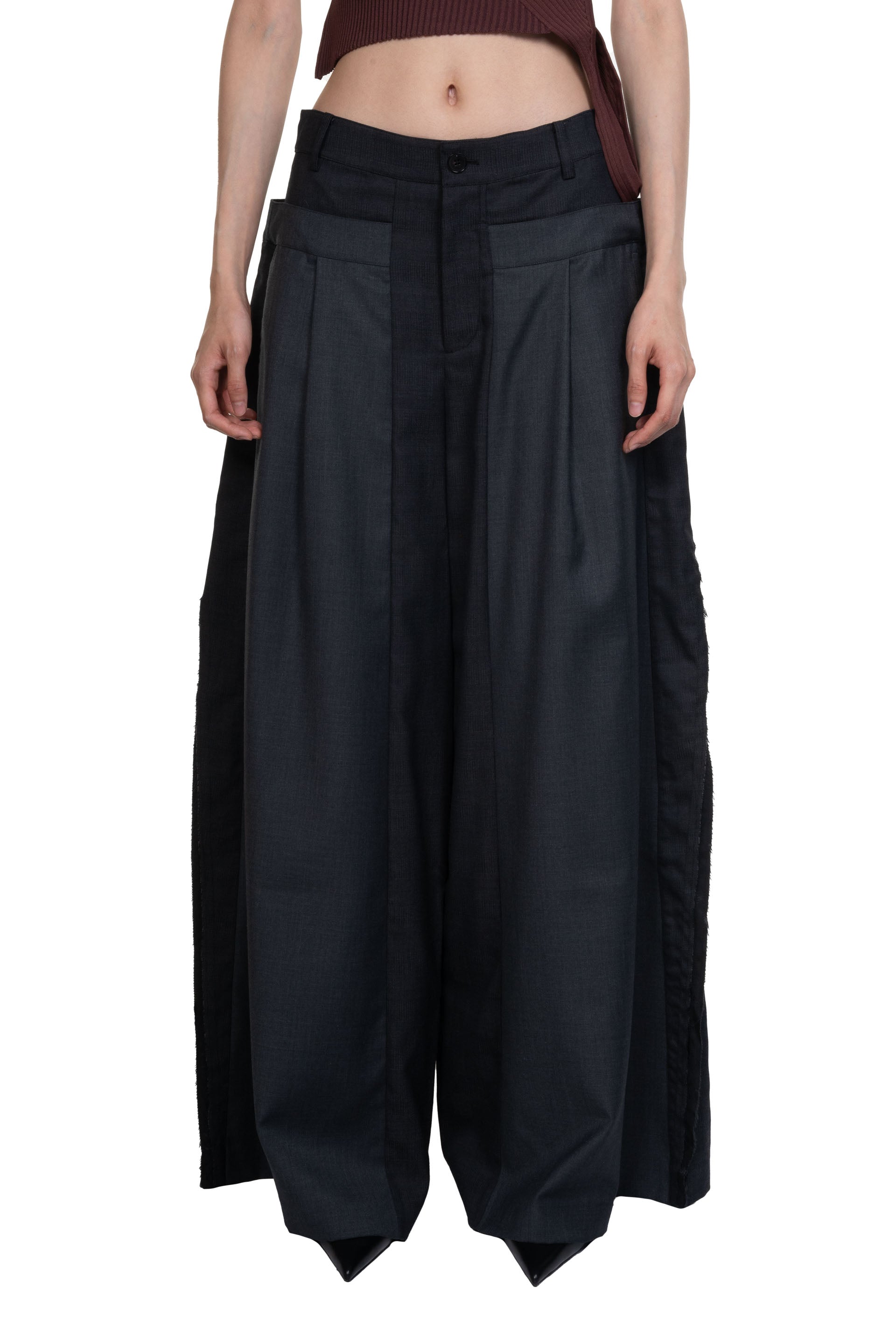 Feng Chen Wang Deconstruction Patchwork Trousers | Garmentory