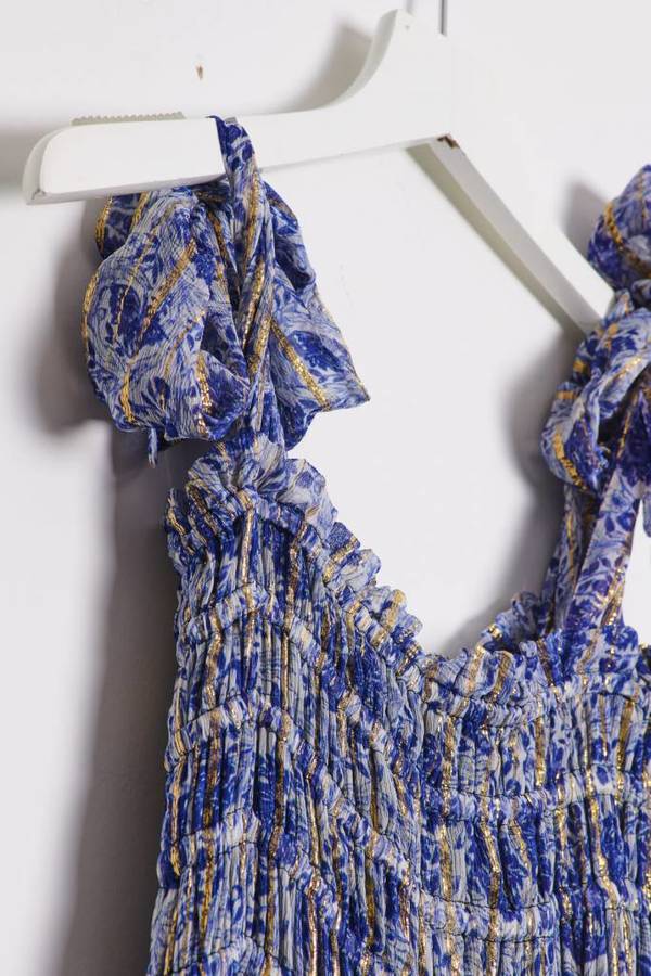 ne quittez pas Blue Lurex Romper ne quittez pas Blue Lurex Romper