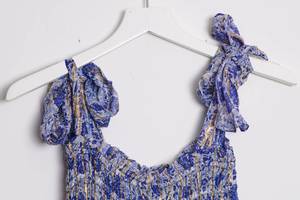 ne quittez pas Blue Lurex Romper ne quittez pas Blue Lurex Romper