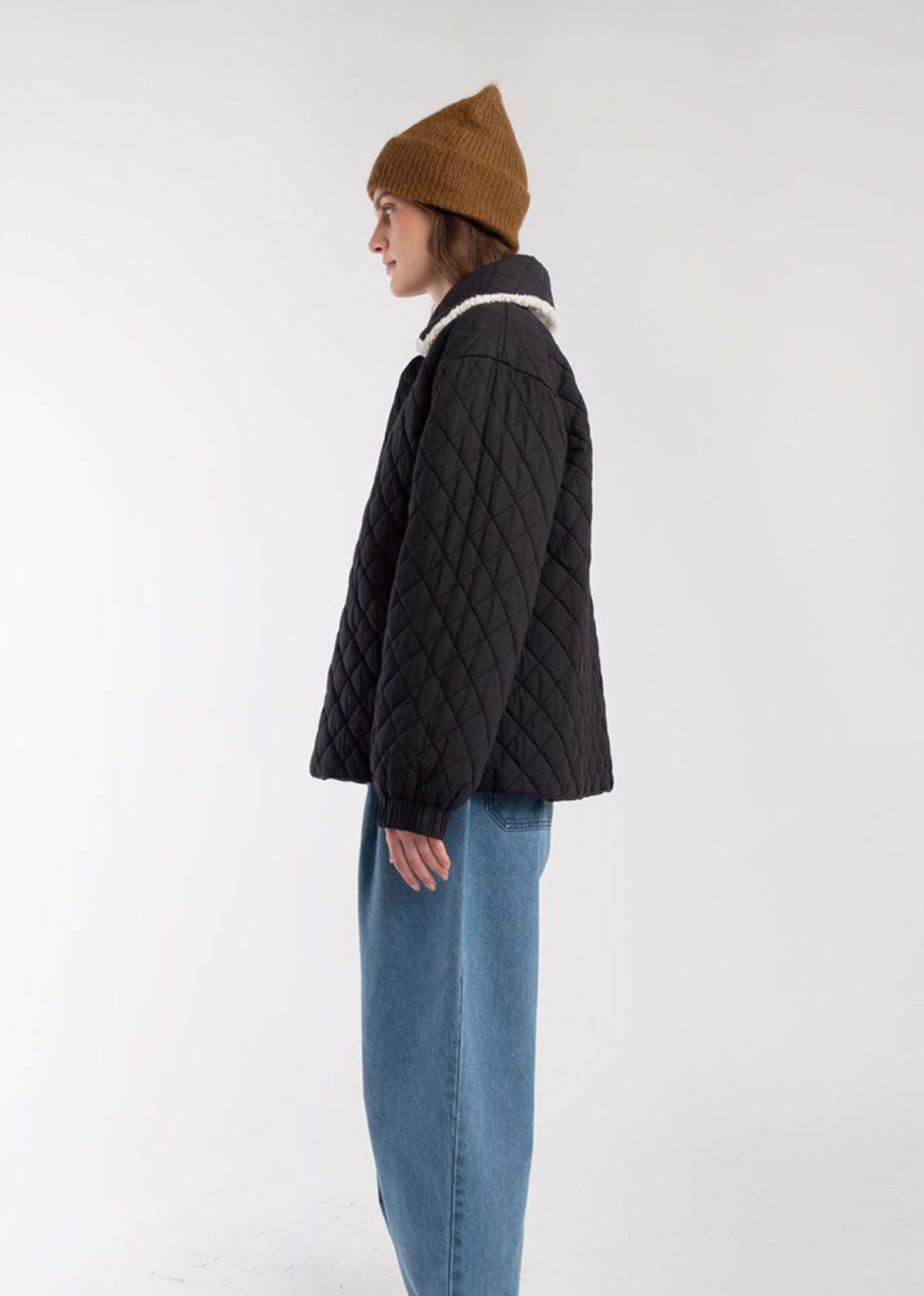 Michaela Greg Brushed Rib Beanie Micaela Greg Brushed Rib Hat | Garmentory main image 2