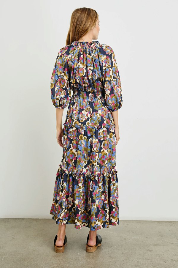 Caterine Dress - Navy Wildflower | Garmentory
