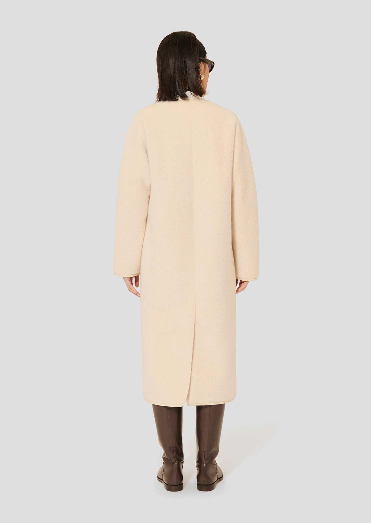 Tara Jarmon Marta Faux Fur Coat - Ecru | Garmentory