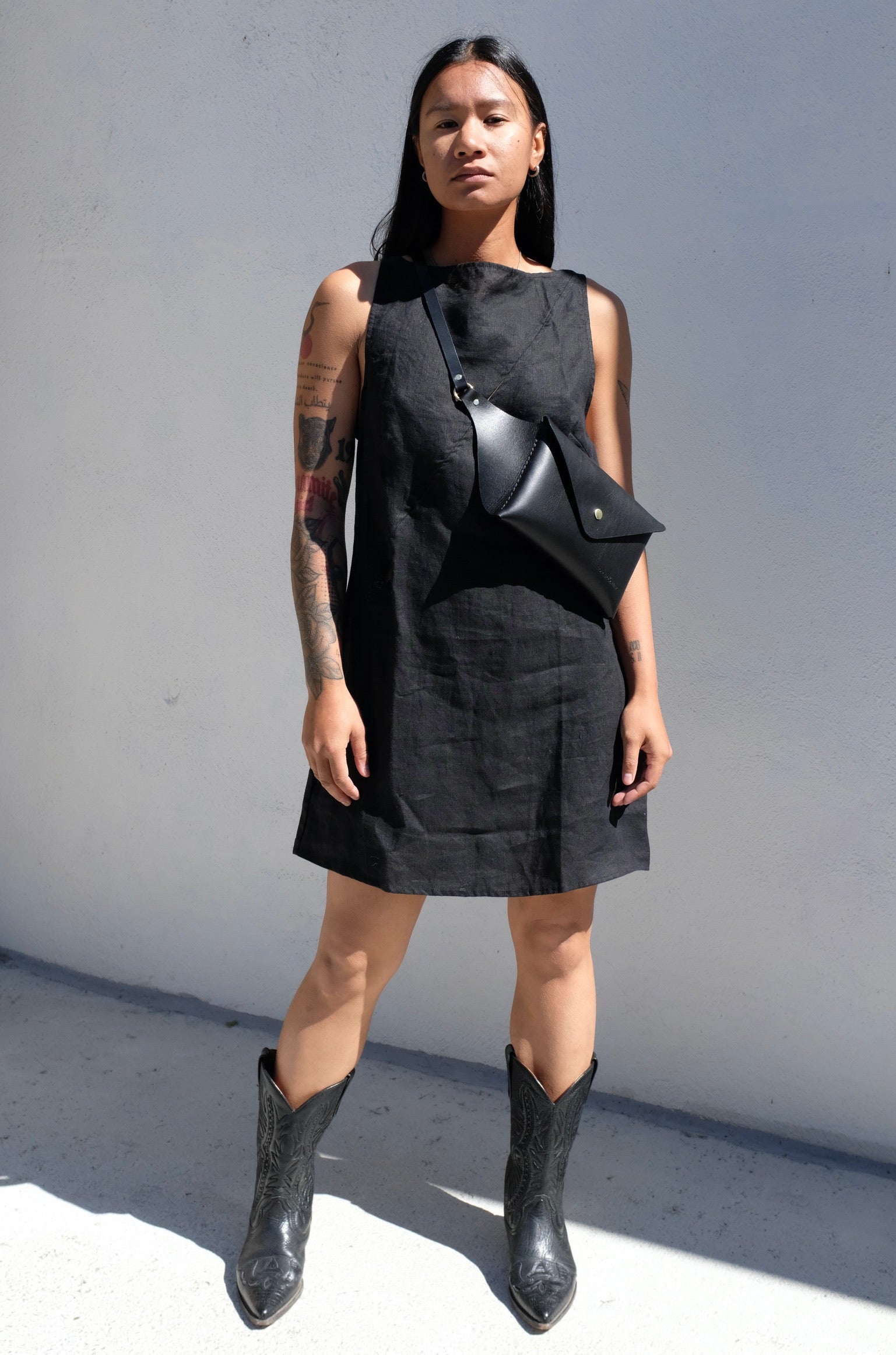 てるまんBlack-Studio軍子 Black Sparkle Side Button Maxi Dress – BLANK