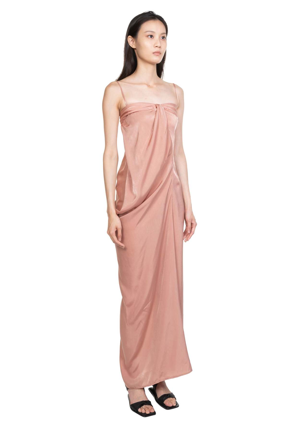 Oude Waag Asymmetric Draped Dress - Shell Pink | Garmentory Oude Waag Asymmetric Draped Dress - Shell Pink | Garmentory