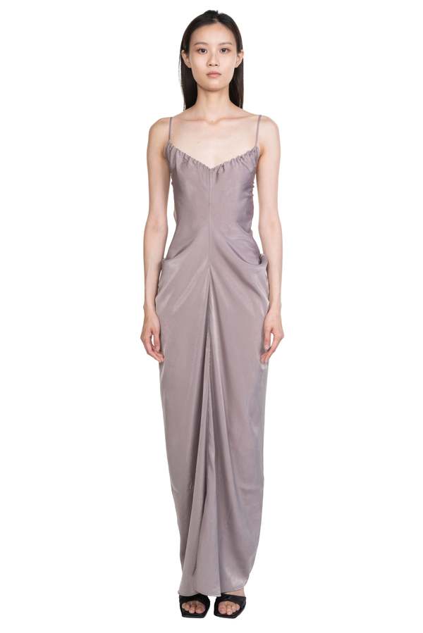 navy blue dress for baby girl Alberta Ferretti Backless Draped Cape Maxi Dress main image 1