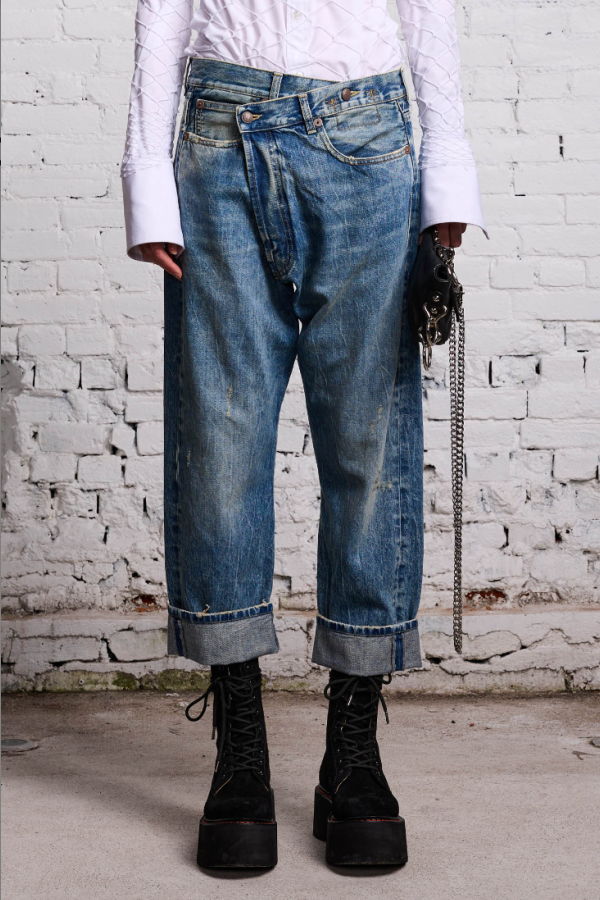 R13 Crossover Jean - Kelly Wash