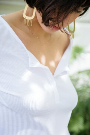 Lacausa Classic Henley - White Lacausa Classic Henley - White