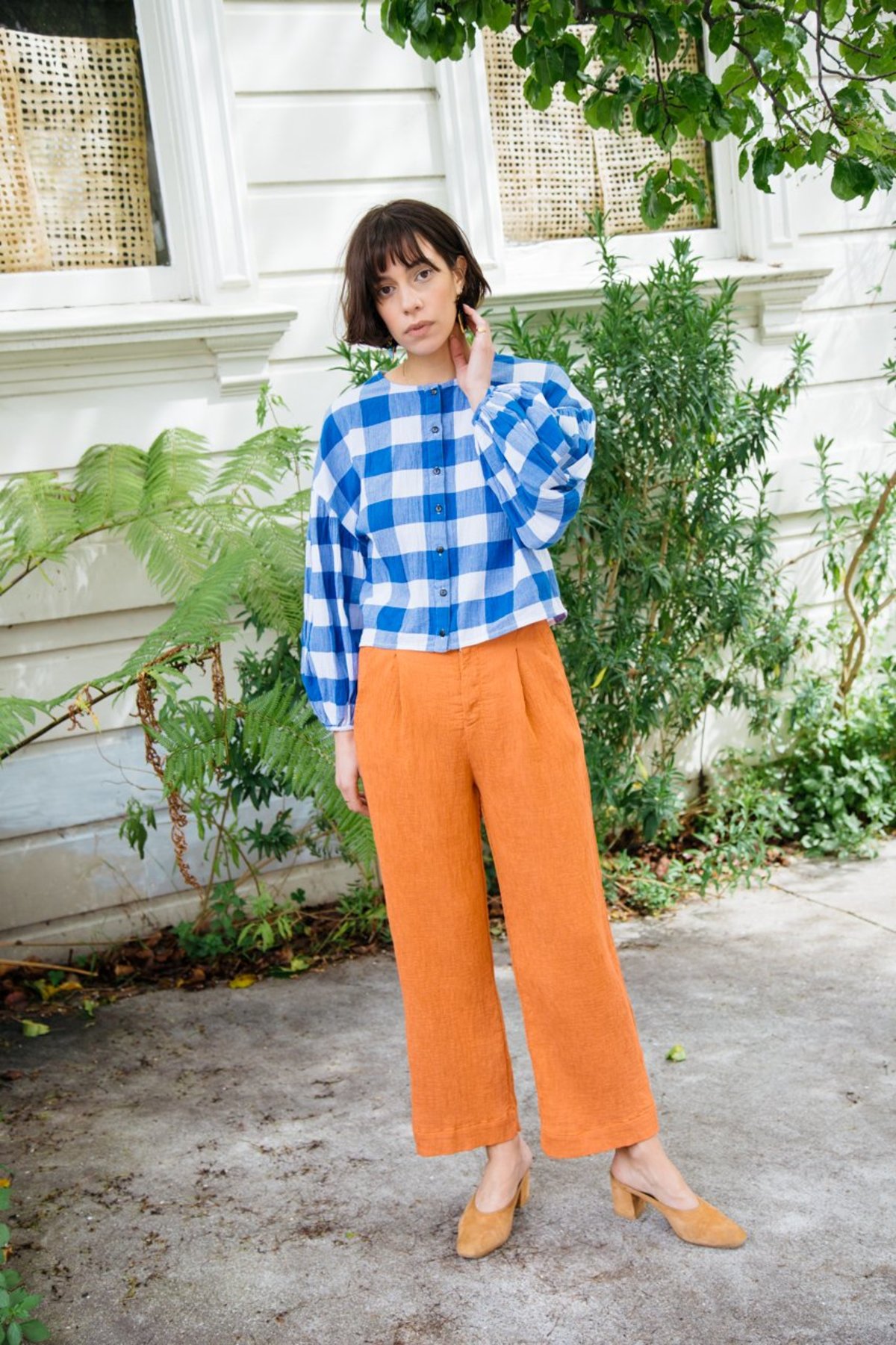 Mara Hoffman Alana Top - White Blue | Garmentory