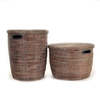 Mbare Black Flat Lid Basket - Thumbnail 2