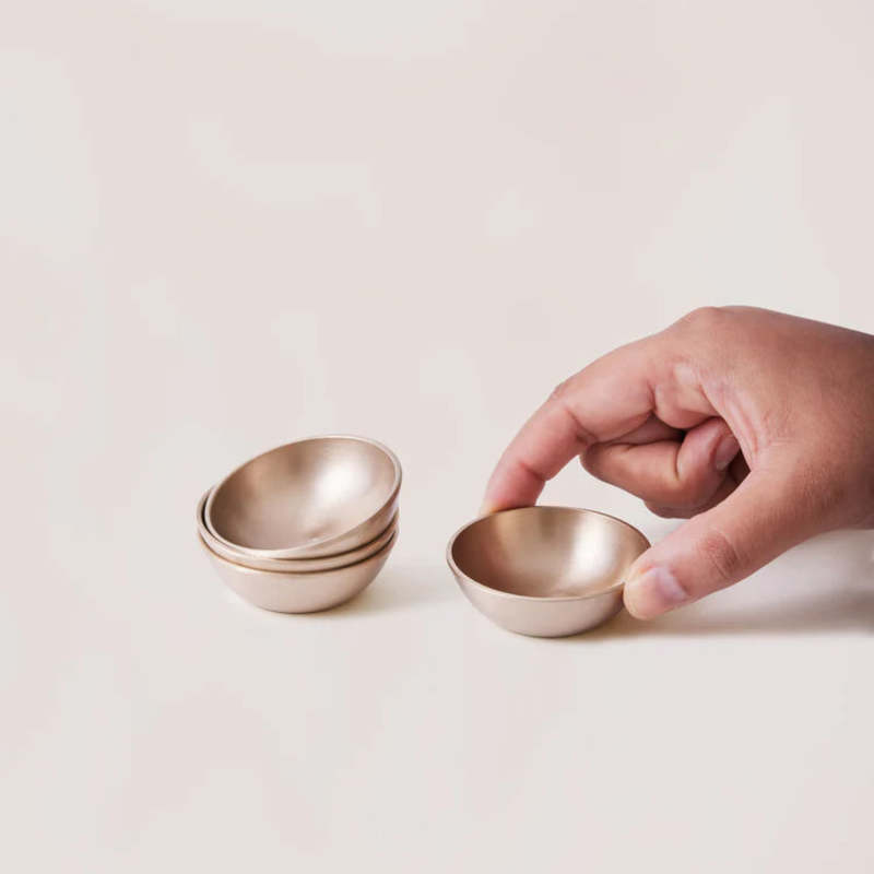 Fleck Bronze Kansa  Set of 4 Dip Bowl 