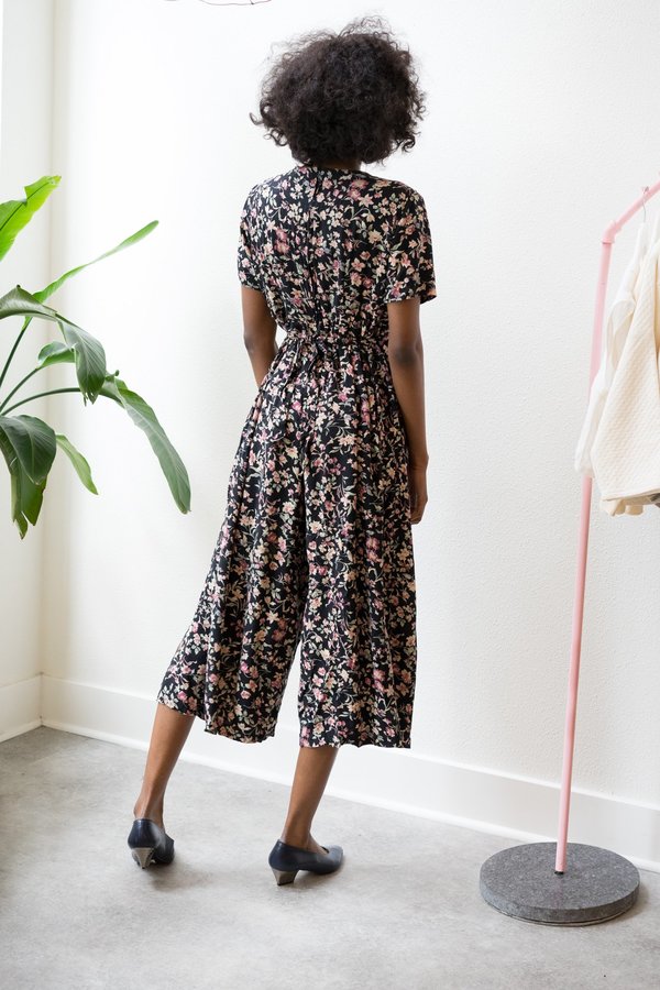 Backtalk PDX Vintage Floral Jumpsuit Womens Pastels Backtalk PDX Vintage Floral Jumpsuit Womens Pastels