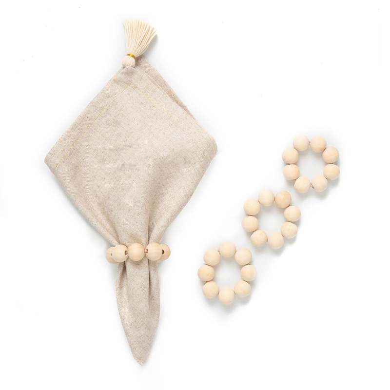 Tallo de Olivo Wooden Spheres Napkin Ring