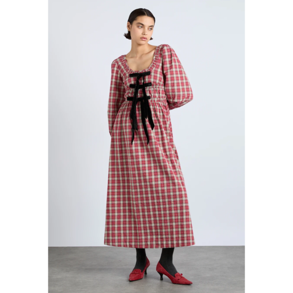 damson madder dakota bow midi dress Damson Madder Dakota Bow Midi Dress by Damson Madder
