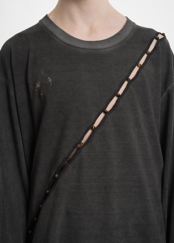 Hyein Seo Grey Slashed L/S T-Shirt Hyein Seo Grey Slashed L/S T-Shirt