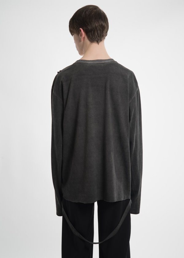 Hyein Seo Grey Slashed L/S T-Shirt Hyein Seo Grey Slashed L/S T-Shirt