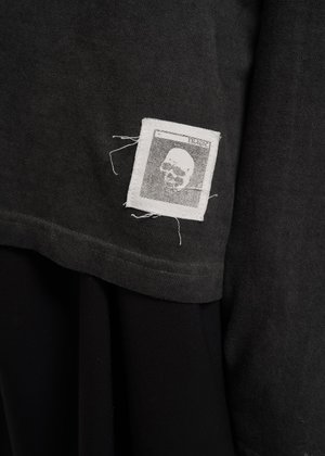 Hyein Seo Grey Slashed L/S T-Shirt Hyein Seo Grey Slashed L/S T-Shirt