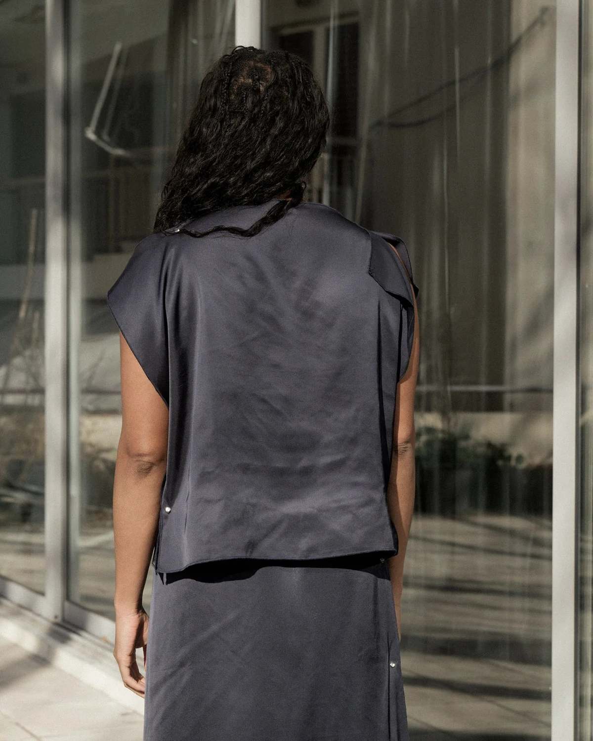 Baserange Clavo Top - Navy | Garmentory