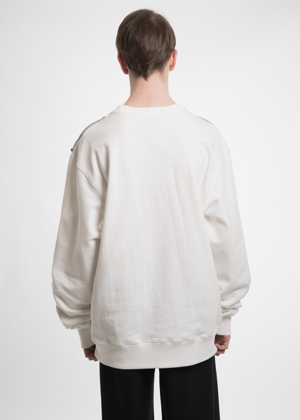 Hyein Seo White Patchwork Sweatshirt Hyein Seo White Patchwork Sweatshirt