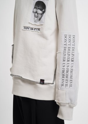 Hyein Seo White Patchwork Sweatshirt Hyein Seo White Patchwork Sweatshirt