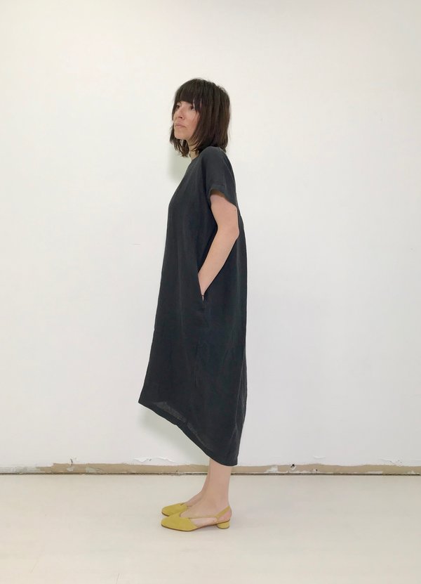 Black Crane Pleated Cocoon Dress Black Crane Pleated Cocoon Dress