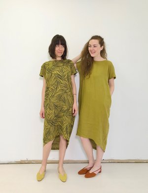 Black Crane Pleated Cocoon Dress Black Crane Pleated Cocoon Dress