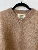 Happy French Gang Undyed Alpaca Hand-loomed Flix Sweater - Camel - Thumbnail 8