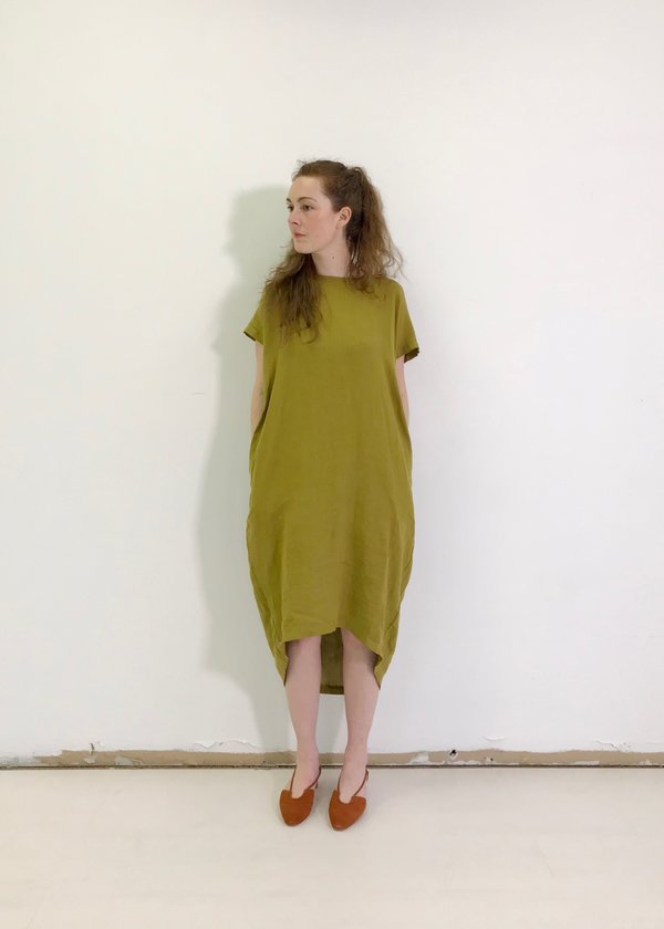 Black Crane Pleated Cocoon Dress Black Crane Pleated Cocoon Dress