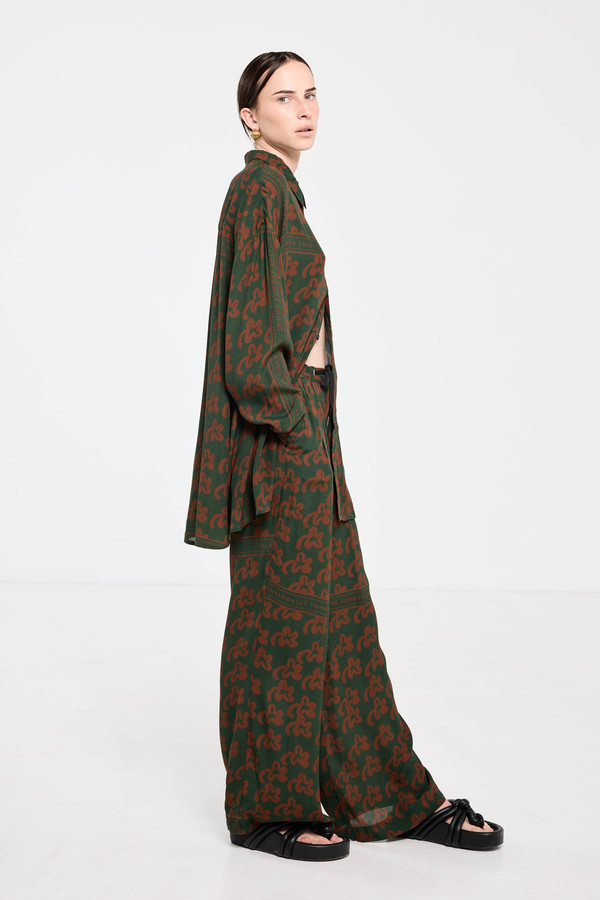 SALASAI Country Club Pant - Green Pop Palm