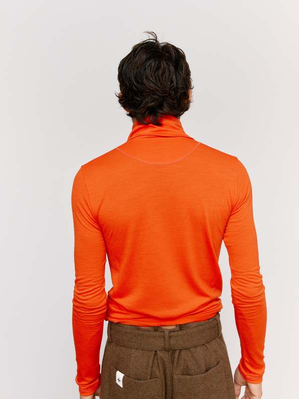 Jil Sander Poly-Wool Zip-Up T-Shirt - Poppy | Garmentory