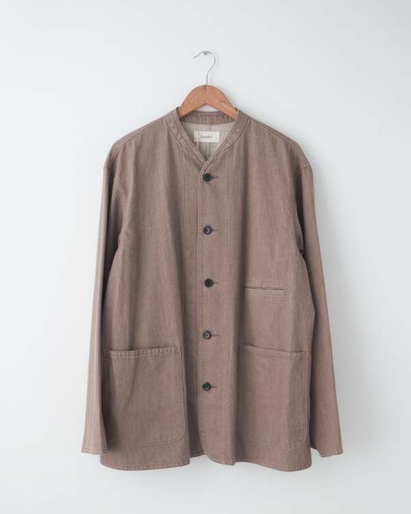 Ernie Palo Denim Big Jacket - Faded Brown | Garmentory