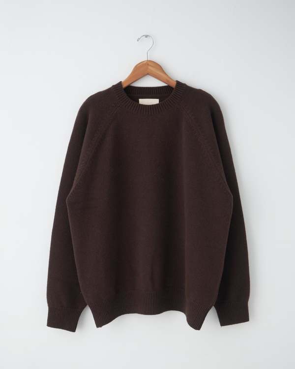 Yoko Sakamoto Raglan Crew Neck Knit - Brown | Garmentory
