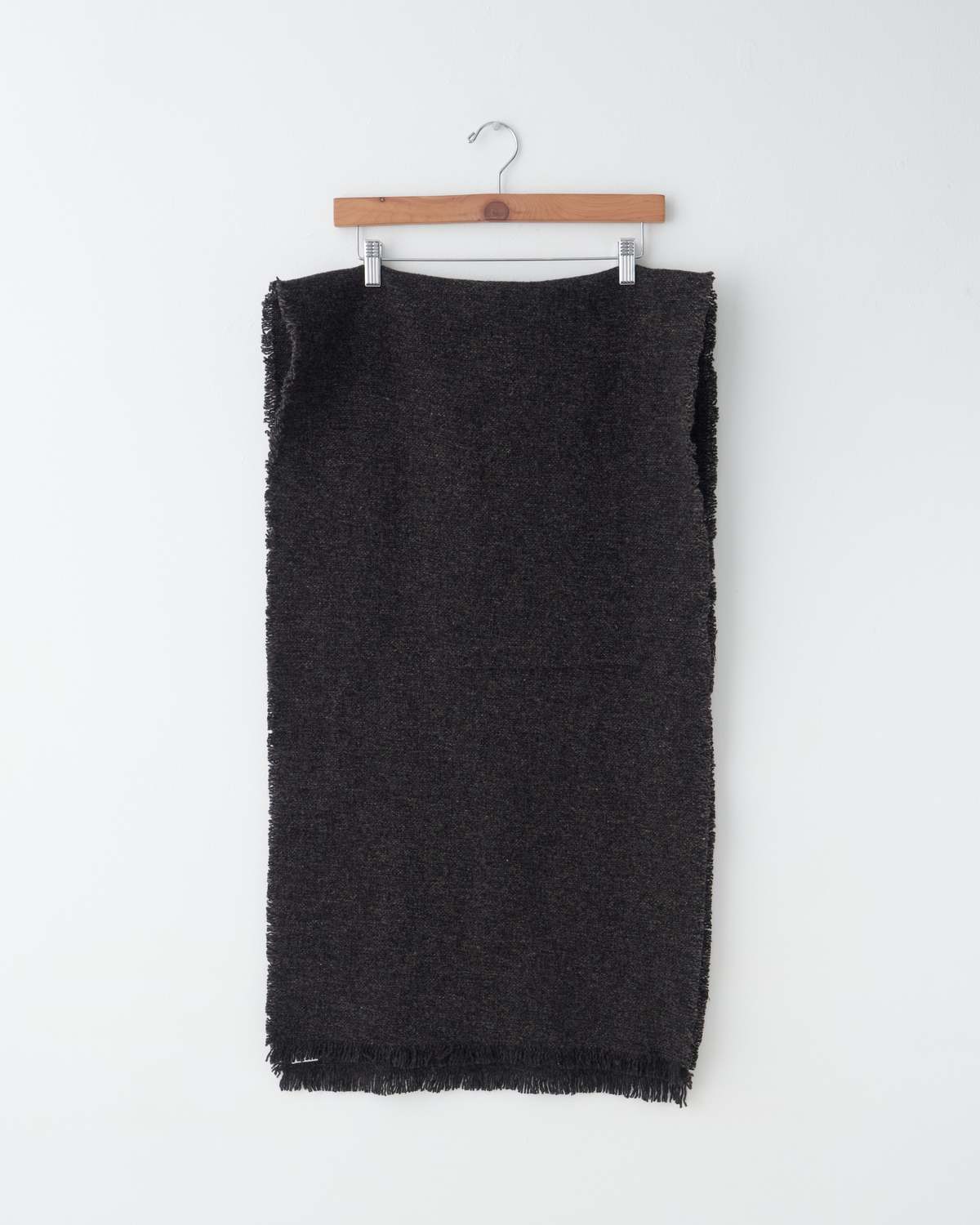 Yoko Sakamoto Wool Long Scarf - Black | Garmentory