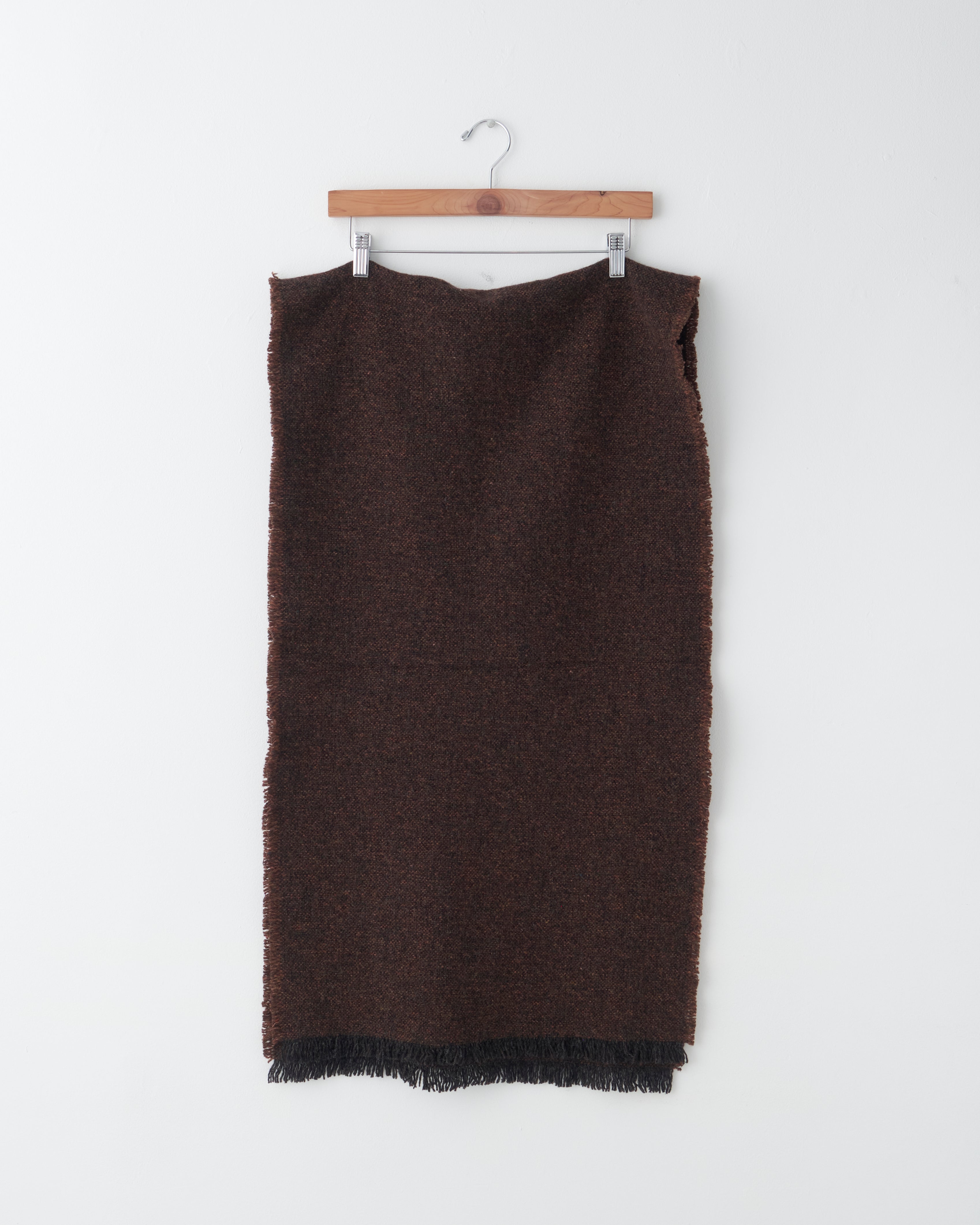 Yoko Sakamoto Wool Long Scarf - Brown | Garmentory
