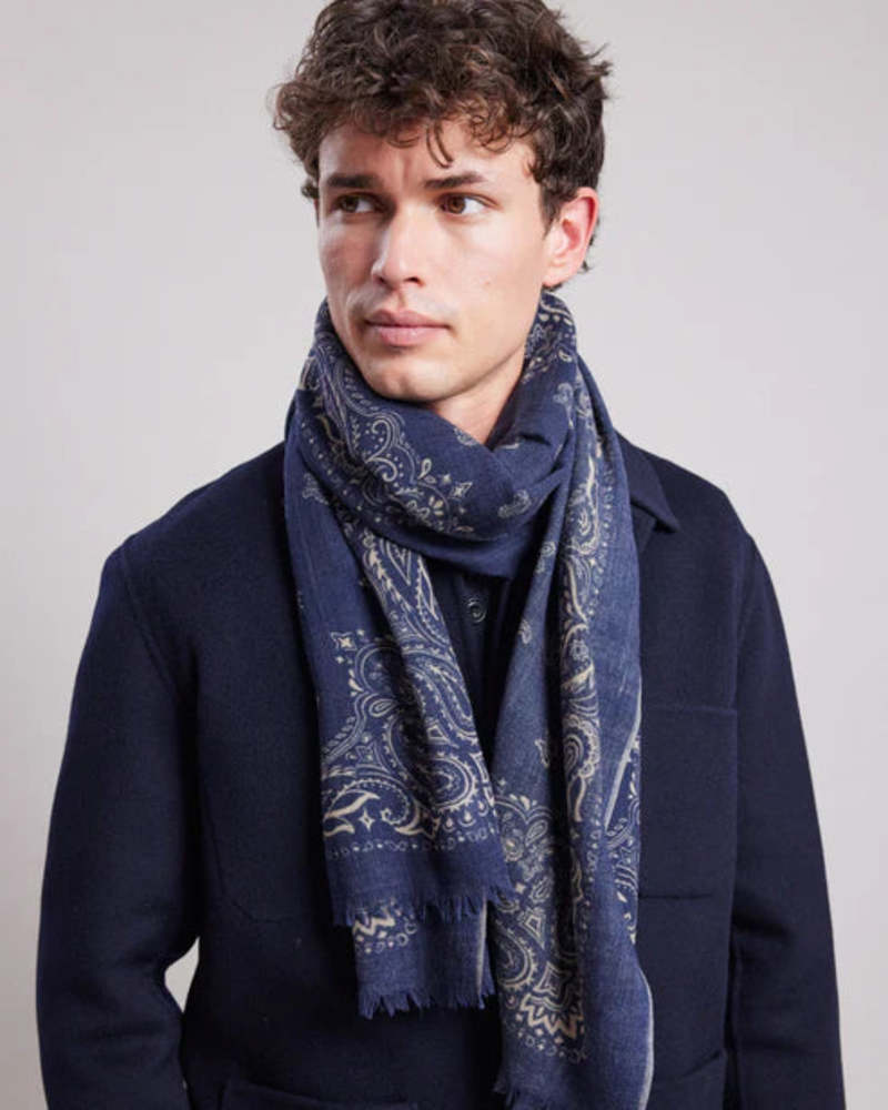 Hartford Bandana Print Scarf - Indigo | Garmentory