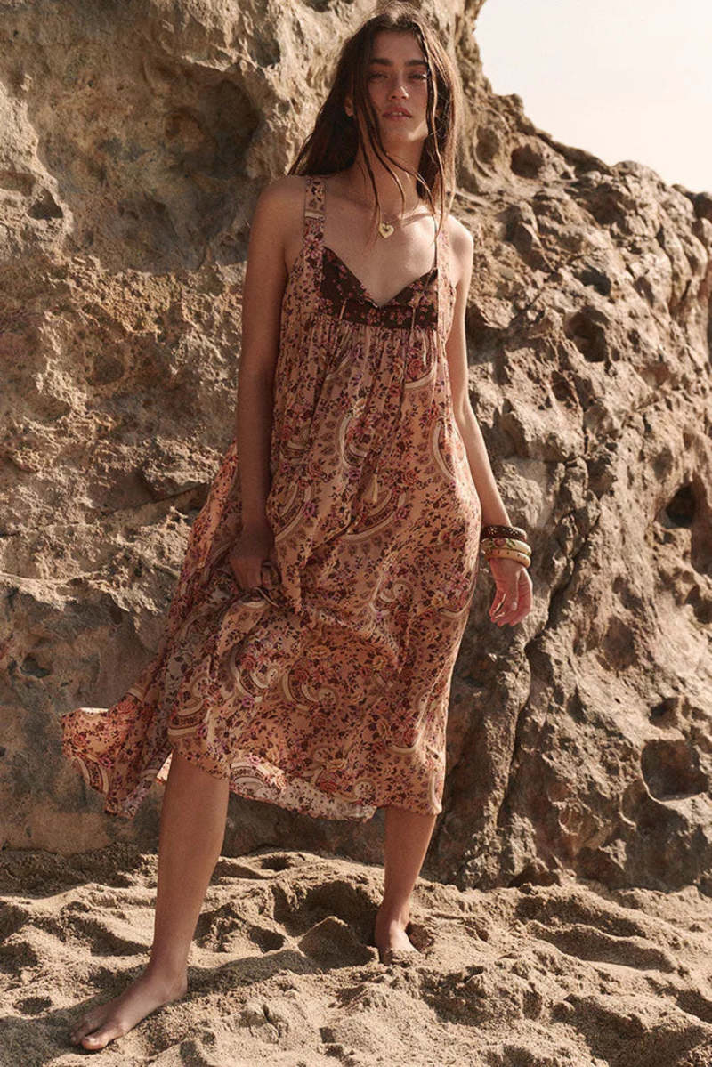 SPELL & THE GYPSY COLLECTIVE Melody Strappy House Dress - Wood Stock