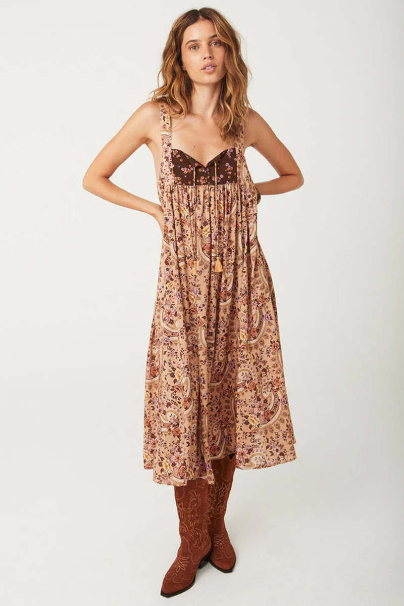 SPELL & THE GYPSY COLLECTIVE Melody Strappy House Dress - Wood Stock