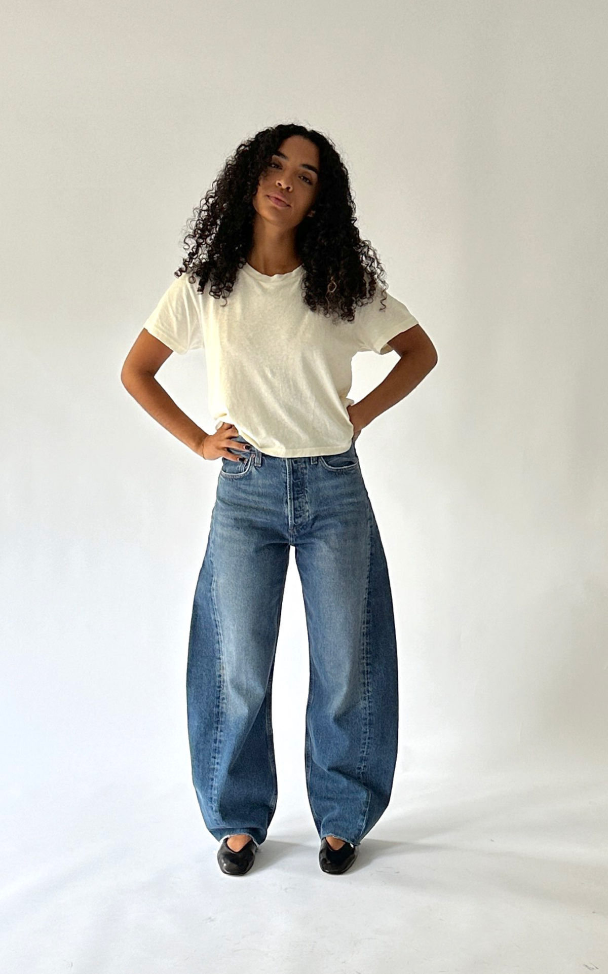 Agolde Lune Pieced’ Jeans AGOLDE Luna Pieced Wide Leg Jeans in Control | REVOLVE