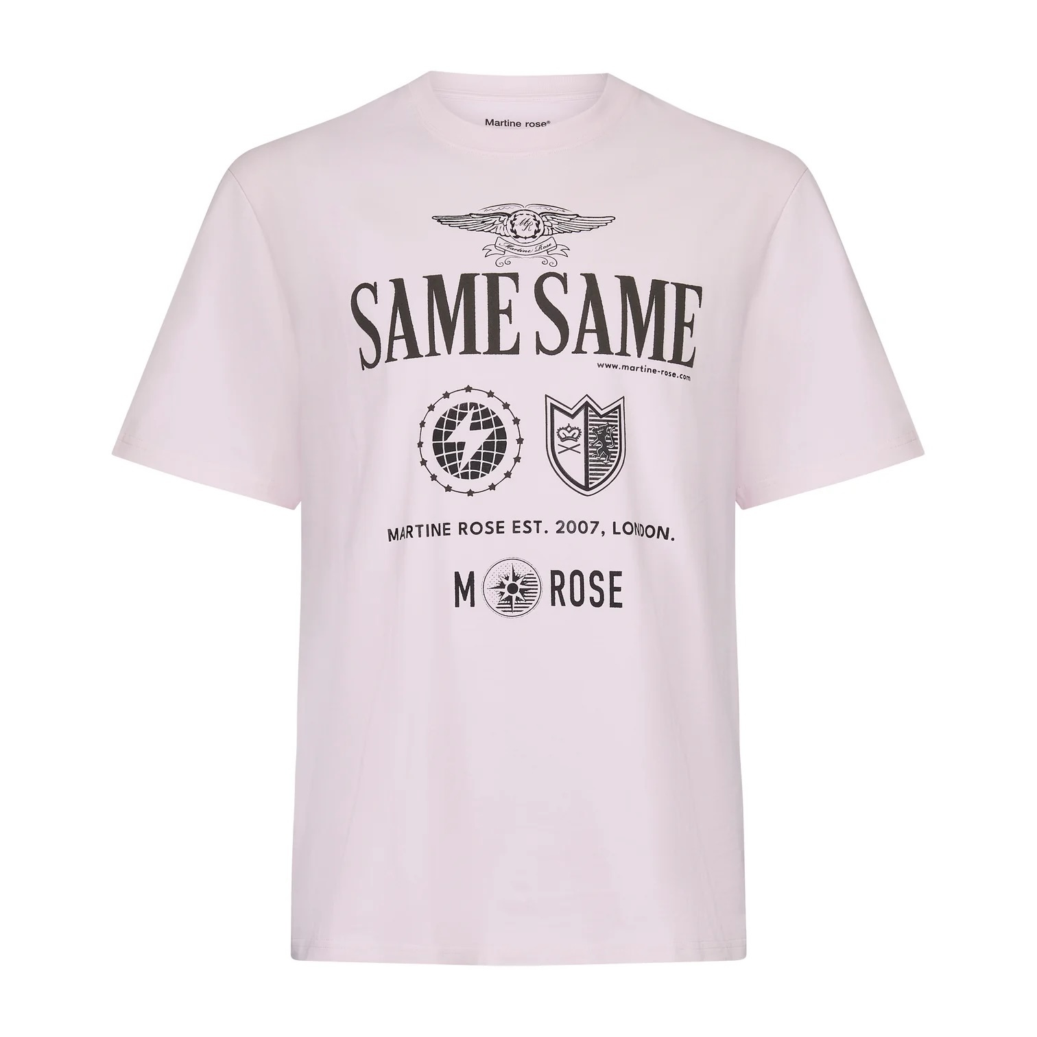 Tシャツ・カットソー Martine Rose Light Pink Cotton T-Shirt MartineRoseSSENSEEXCLUSIVEOVER