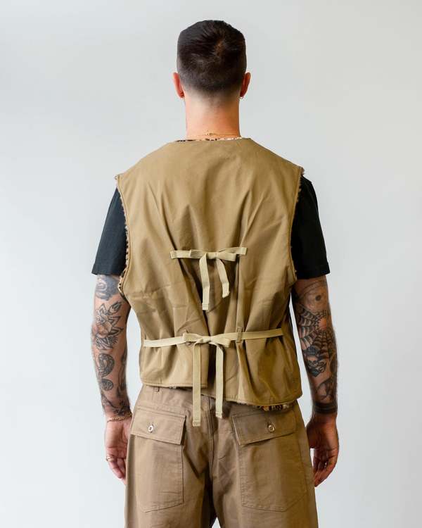 Engineered Garments Nyco Twill Over Vest - Khaki | Garmentory