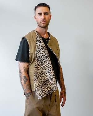 Engineered Garments Nyco Twill Over Vest - Khaki | Garmentory