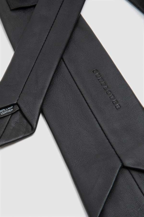 Sunflower Leather Tie - Black | Garmentory