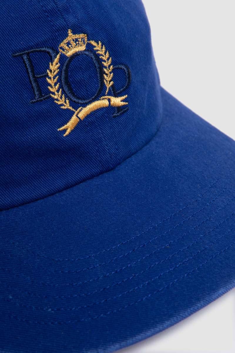 Pop Trading Company Crest Sixpanel Hat - Blue | Garmentory
